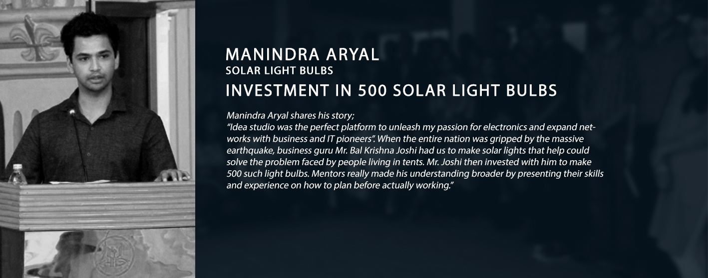 success story mahindra aryal solar light bulbs 500 solar light bulbs idea studio nepal